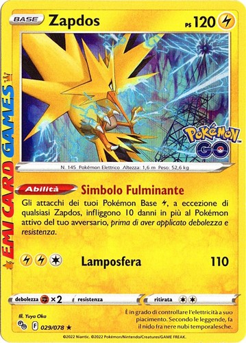 Zapdos 029 078 rara - zapdos,