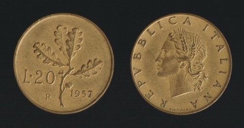 Lire 1957 ramo quercia - lire,