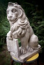 LEONE DI SAN MARCO VENEZIA SEDUTO 50x35x20 FATTO A MANO COTTO DIPINTO BIANCO