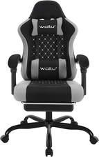 Sedia Gaming Con Massaggio, Poltrona Ufficio Ergonomica, Ampia Sedia Girevole Im