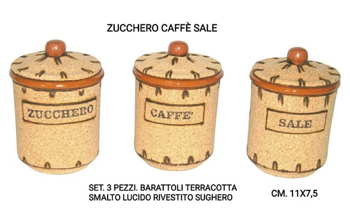 Set barattoli terracotta - set,
