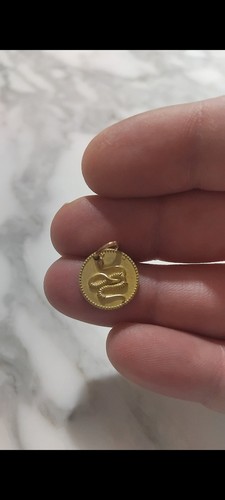 Ciondolo serpente oro - 9, carati