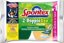 Doppiouso, Spugna Vegetale Assorbente, anti Grasso, 2 Unità