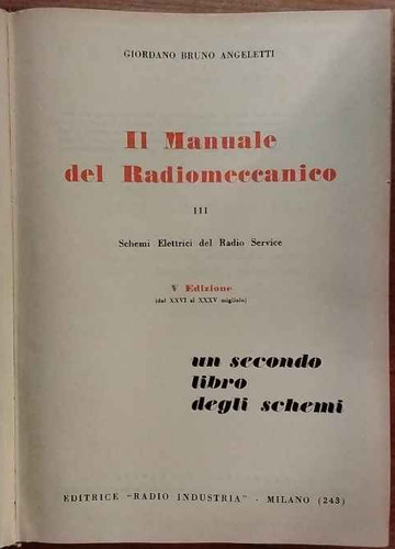 Manuale del radiomeccanico - manuale,