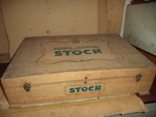 VECCHIA SCATOLA IN LEGNO CASSETTA DELLA FORTUNA STOCK TIPO 12  VINTAGE ANNO 1951