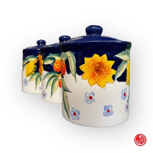 Tris barattoli ceramica - tris, in