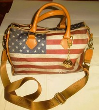 VINTAGE - BORSA YNot? Con maniglia e tracolla disegno AMERICA