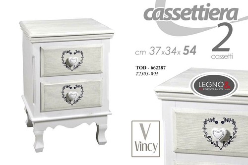 Cassettiera comodino legno - comodino,