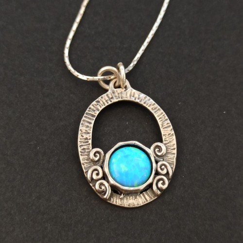 Collana opale argento sterling