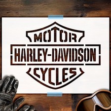 Pochoir en plastique réutilisable A3 - Logo Harley Davidson Art mural