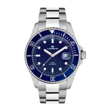 Orologio Automatico LORENZ 026959EE Bracciale Acciaio Blu Uomo Sub 100mt