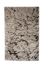 The Perfect Storm- 90x140cm modern design rug carpet tappeto handmade grey-wh.