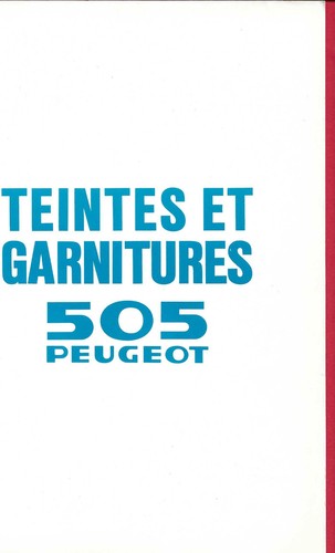 Peugeot 505 1980 nuancier - peugeot,