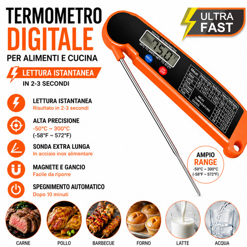 Termometro digitale cucina - termometro,