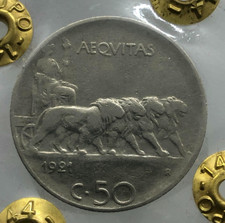 50 Centesimi Leoni 1921 C/