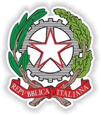 Adesivo Stemma D'Italia / Decalcomanie In Vinile Impermeabili