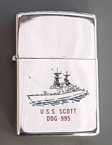 1991 briquet zippo - uss, scott