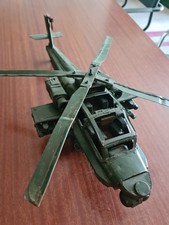 ELICOTTERO MILITARE AH 64-USA-MODELLINO INTERAMENTE FATTO A MANO-DA COLLEZIONE