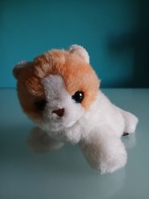"TRUDI" peluche, Gatto, colore bianco e arancione , altezza 13 cm.