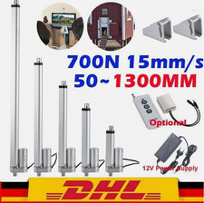 12V 700N 50mm-1000mm Elettrico Attuatore Lineare Motore Actuator 15mm/s DE STOCK