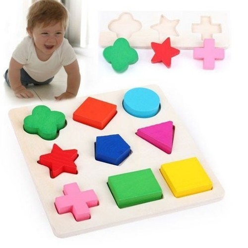 Puzzle legno forme - legno, 9