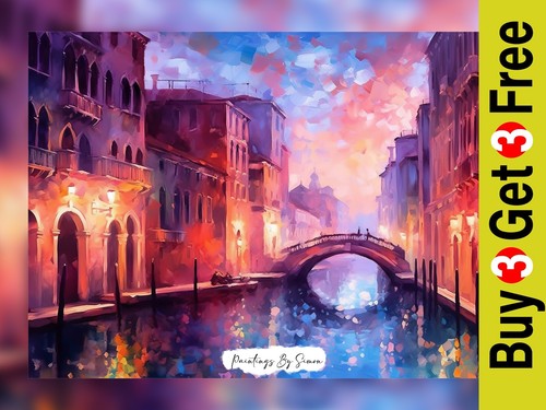 Quadro scena olio venezia - quadro,