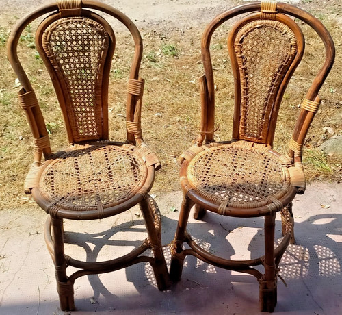 Sedie bambu vintage - bambu, da