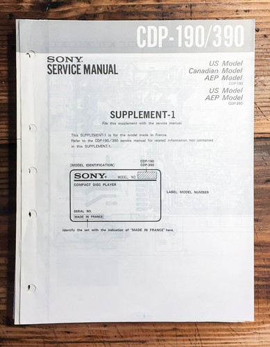 Sony cdp 190 - sony, cdp-390