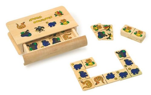 Domino legno elefante - domino, in