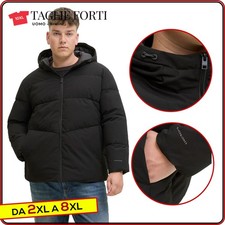 giaccone uomo TAGLIE FORTI giubbotto invernale nero da 3 XL a 8 XL Jack & Jones