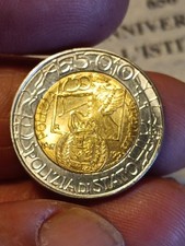 500 lire Italia moneta 1997 commemorativa Polizia Di Stato E Stradale