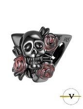 CHARM TESCHIO NERO E ROSE