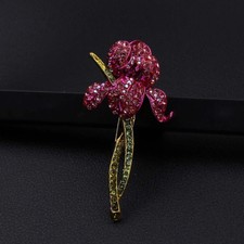 Spilla donna fiore - , cristallo