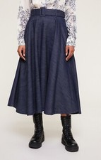 Gonna a ruota in denim Motivi
