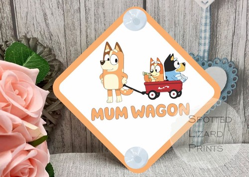 Insegna auto carro mamma bluey