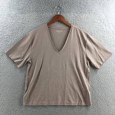 Abercrombie & Fitch T-Shirt Womens S Brown Short Sleeve V-Neck Casual Pullover