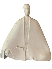 Linea Selle Italy Design scultura in ceramica samurai vintage da collezione