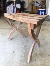 Panca doccia teak seduta curva