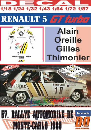Decal renault turbo - renault, gt