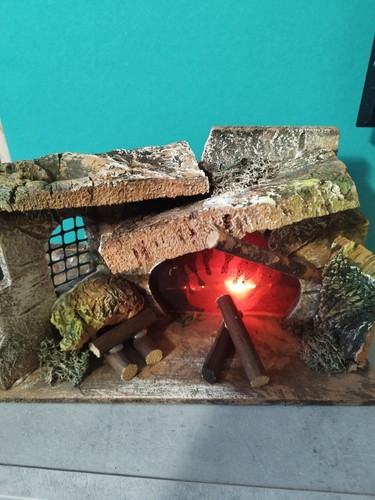 Casetta fuoco per presepe - fuoco,