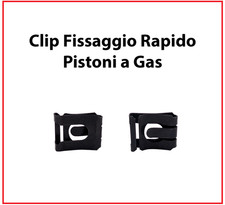 Clip per Fissaggio Rapido Pistoni a Gas – Acciaio Elastico – Colore Nero - 1 pz
