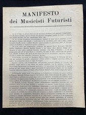 MARINETTI, Manifesto