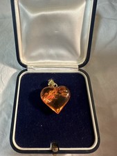 ciondolo oro 18 kt e ambra a
