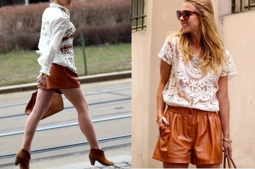 Zara pantaloncino ecopelle