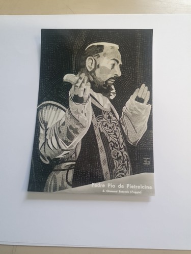 Cartolina foto padre pio opera - cartolina,