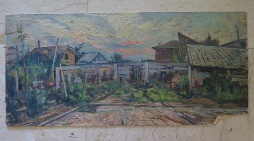 Quadro olio tavola - ad, su