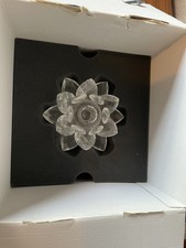 RARE SWAROVSKI Crystal Large Water Lily Candle Holder 7600 NR 125 000 Boxed Foam