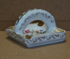 PARTICOLARE POSACENERE PORTASIGARETTE PORCELLANA DI LIMOGES FRANCE '900