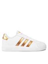 SCARPE ADIDAS DONNA GRAND COURT GY2578 BIANCO ORO ORIGINALI PELLE SNEAKERS