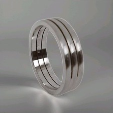 SPARTA  Anello Uomo Stainless Steel Tungsteno Tripla Vera Effc Fascia  Diam 20mm